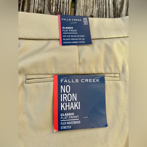 NWTs No Iron Khaki 46/30 Men’s Falls Creek Dress Pants - Picture 7 of 8